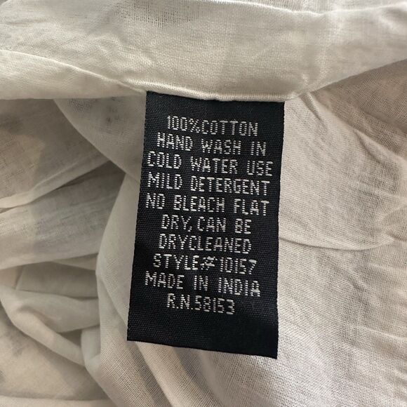 Chaudry Babydoll Mini Dress Size Medium Sequin Pleated Bubble Hem Cottage Boho - Picture 13 of 14